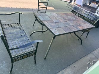 Ashley furniture table, 2 chairs and 1 bench
