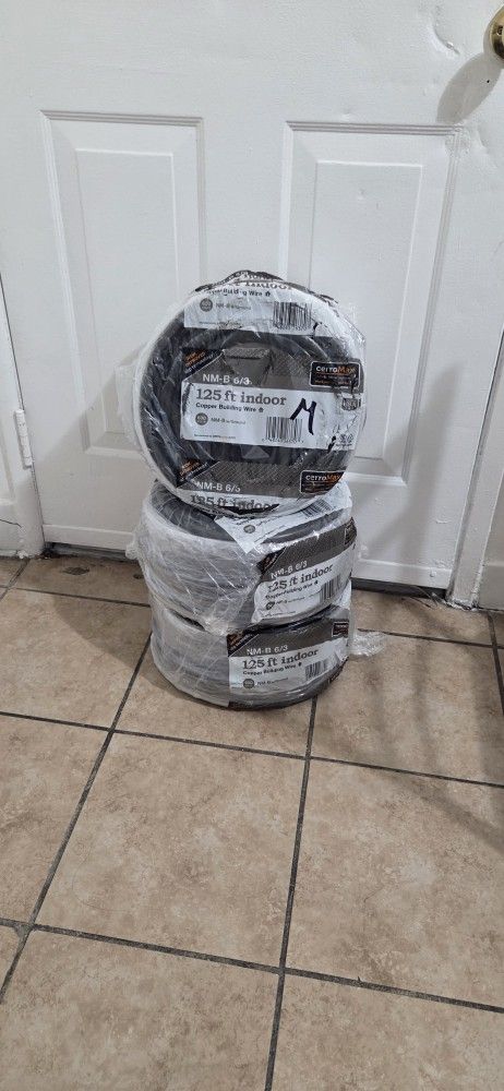 Wire 6/3 125ft Roll New 370 Dlls For Roll