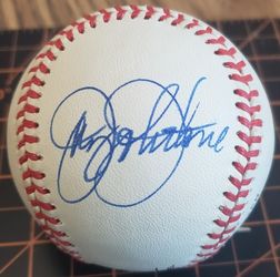 Jay Johnstone Signed N L Ball - L A Dodger Outfielder