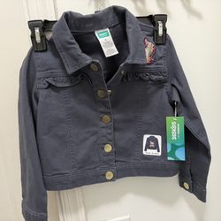 Girl, 365 Kids from Garanimals Unicorn Jacket Size 6 – Navy Jean-Style