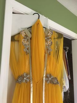 Wedding or party dress yellow gold