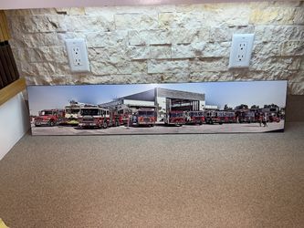 Unique Mixed Media Wall Art Orange County  “Fire Trucks” 