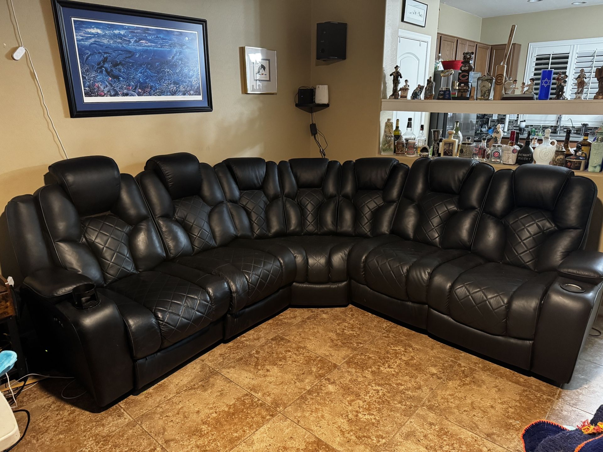 Black sectional couch