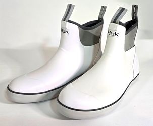 HUK Men's Rogue Wave Ankle Deck Boot Fishing White Size 10 & 12