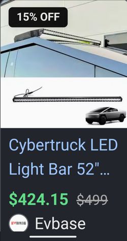 Ev base 52 " Tesla cyber truck led off-road light QUICK DISCONNECT