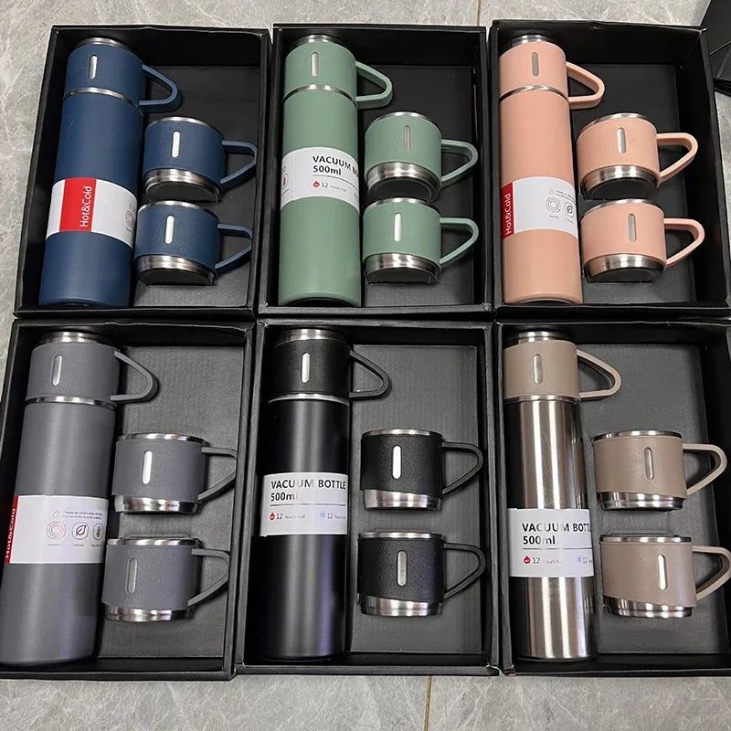 Vacuum Flask Set Stainless Mug 500 Ml