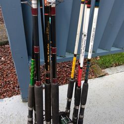 10 Fishing Poles One Reel $120 TAKES ALL