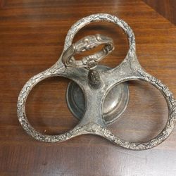 Vintage Sheridan Silver Plated 3 Bowl Holder