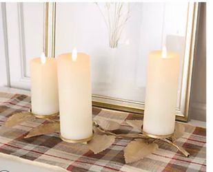 20" Metal Leaf Candle Display by Valerie