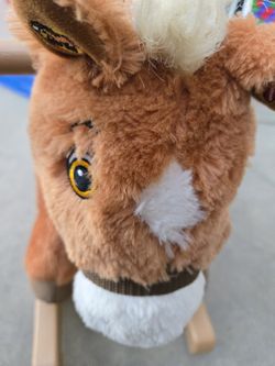 Plush Rocking Horse Ride On Toy Working Like New