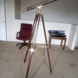 Vintage Brass Telescope 