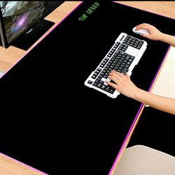 Gaming Mouse Pad RGB LED Light Computer Keyboard Mouse Mat 9 Colors Large Size
