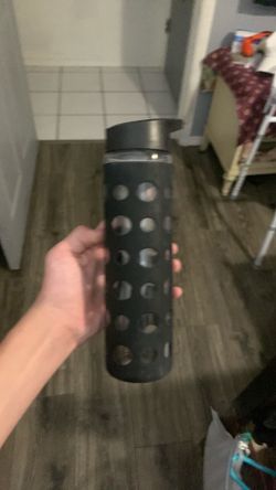 Glass water bottle
