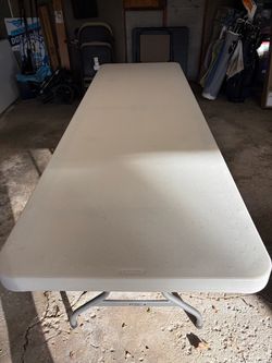 3-8’x30” Lifetime White folding tables