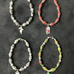 Paper Gem Charm Bracelets