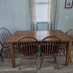6 Piece Hickory Dining Table 