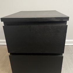 Single Modern Black  Nightstand / End Table - (Downtown Milwaukee)