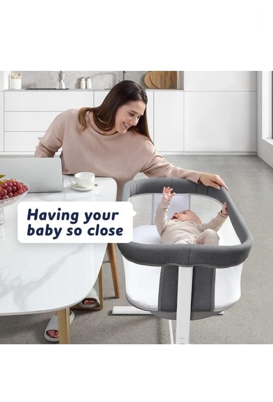 Bassinet,Bedside Bassinet for Baby Breathable Mesh Baby Bassinet, Easy to Assemble Lightweight Portable Bassinets for Newborn Infants Nursery furniture & Decor