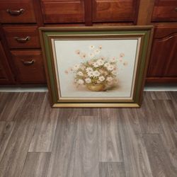 Wide Floral Oil Painting 