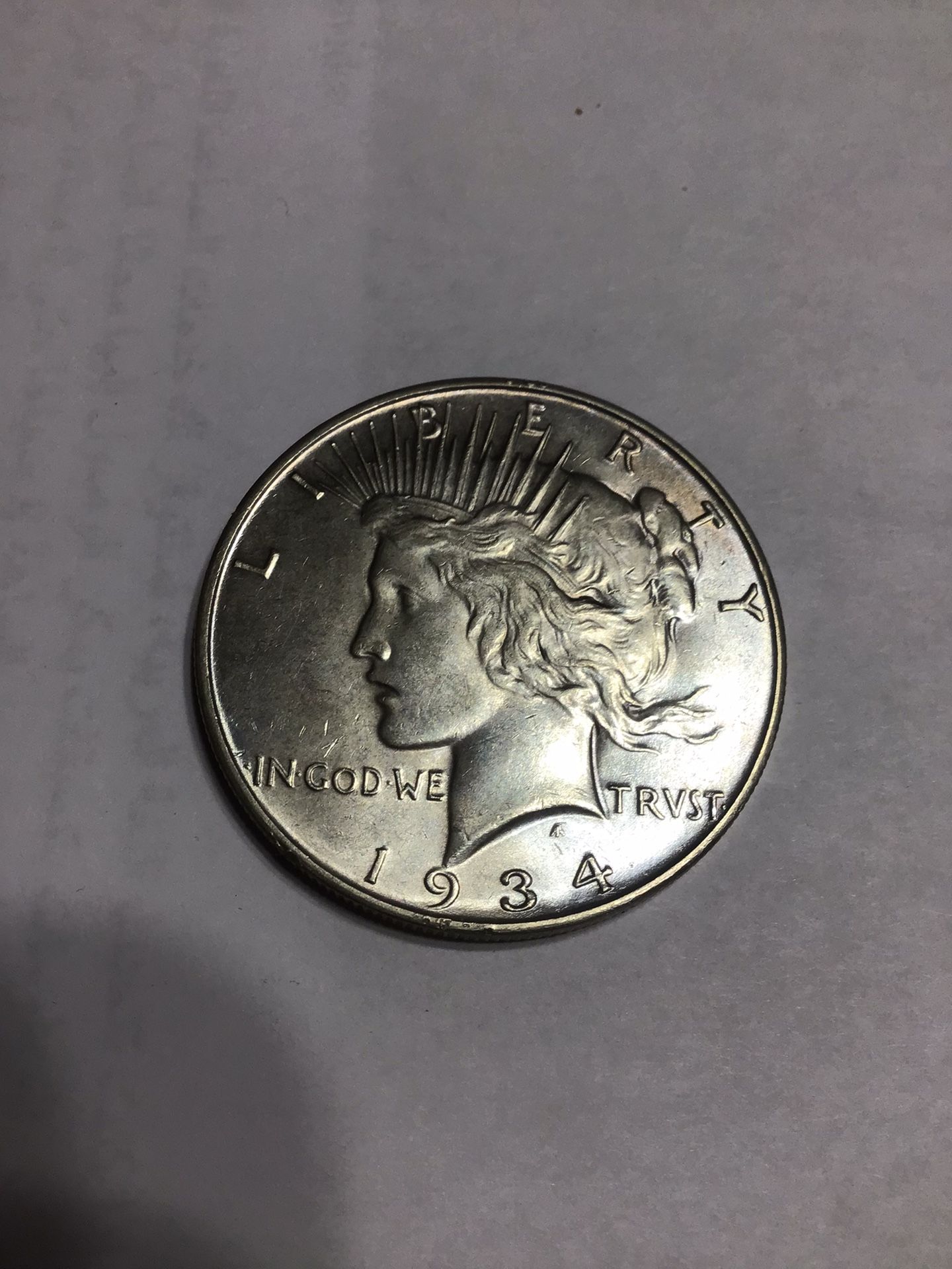 Key 1934 D  Peace Silver Dollar