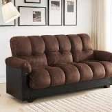 New Brown Microfiber Futon.  86x36x37H; Seat Ht: 20”.  Free Delivery!