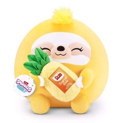 Dole Snackles Squishmallow Animal Plush, Ultra Soft, Sloth and Pineapple  14"
