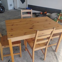 Wood Table, Dresser, End Table. (Not Matching Set)