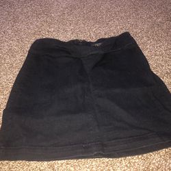 Black Shirt Pencil W/zipper Skirt 