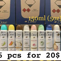 Dove Body Spray 6 Pcs For 20$