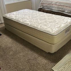 Twin Sealy Posturepedic Mattress, Box Spring , and Frame
