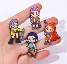 Set of (4) New Metal Pins.  K-pop Demon Hunters.