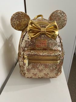 Disney Parks Loungefly Gold Sequins