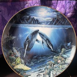 Danbury Mint Underwater Paradise Collector Plates Set of 4 Porcelain