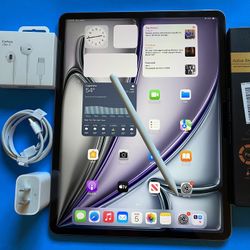256GB Apple IPad Air 13” (Liquid Retina Display / M2 chip / 2024  model) with Pen, keyboard & Accessories 