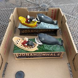 Jonah And The Whale Cast Iron Banks Needs To Be Fixed $20 For Both 