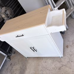 Snap Kitchen Island On Wheels With Expandable Top!