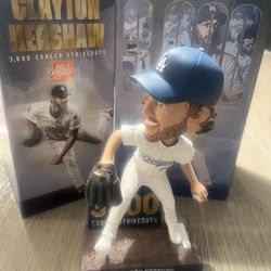 Clayton Kershaw 3000 Strike Out Bobble Head