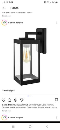 DEWENWILS Outdoor Wall Light Fixture, Outdoor Wall Lantern with Clear Glass Shade, Matte Porch Light Wall Mount, Waterproof Anti-Rust Exterior Wall Sc