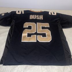 AUTHENTIC Reggie Bush Reebok New Orlean Saints Jersey Mens 50 Sewn Black Clean