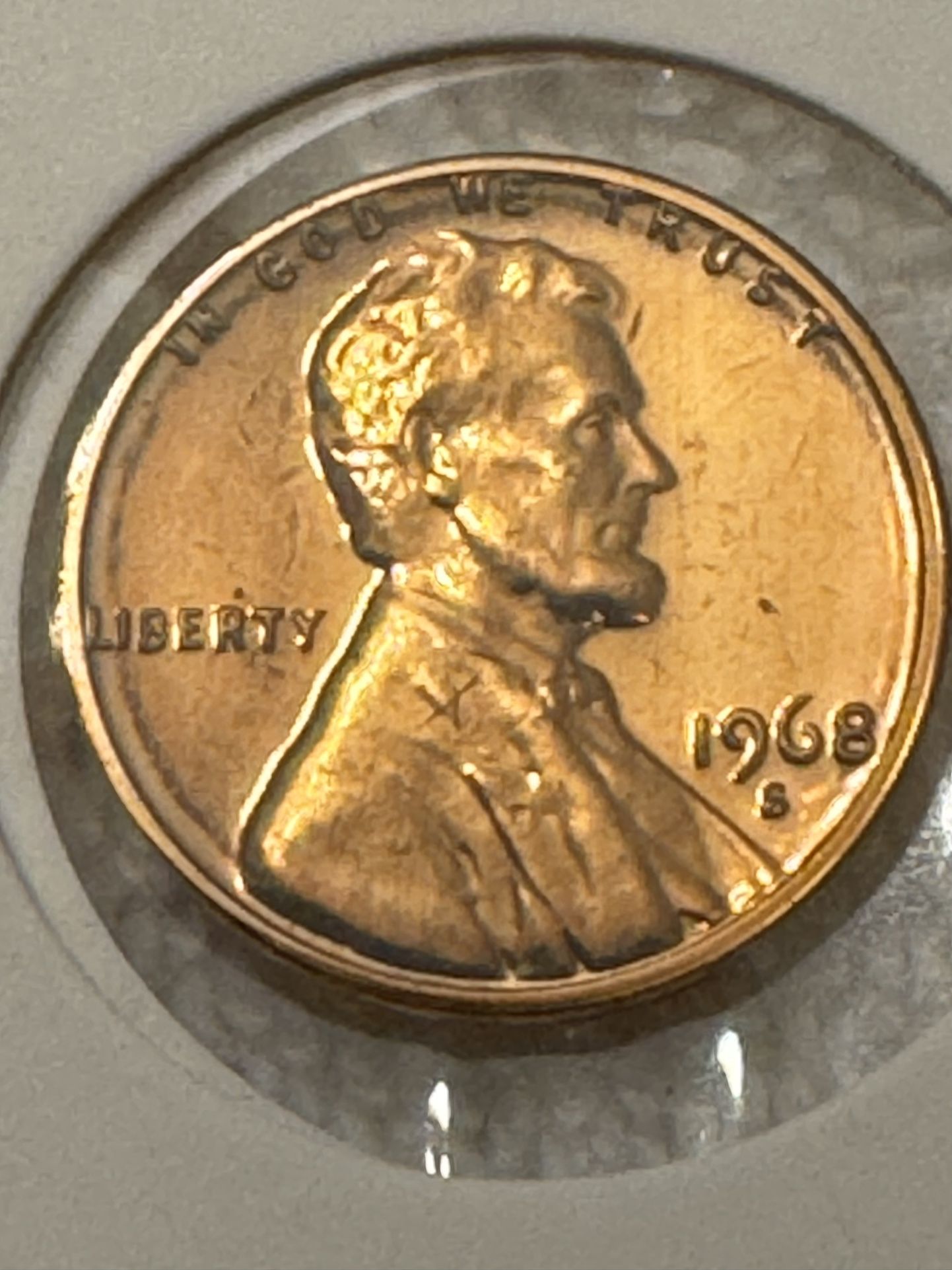 1968-S Proof Lincoln Penny. (DDOBV)