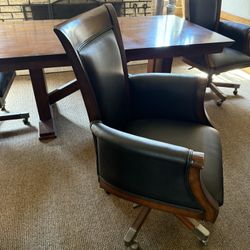 Leather and wood Executive Office Chairs
