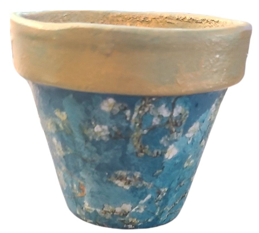 New handcrafted flower pot! Will sell with matching decor at discount also. New handcrafted flower pot! Will sell with matching decor at discount also