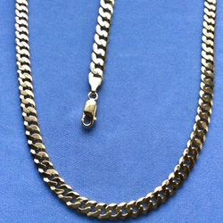 QUALITY!! 2pc 7mm Cuban Set - 24” Necklace + 8” Bracelet - Gold On Solid Sterling Silver Italy 925 *Ship Nationwide Or Pickup Boca Raton