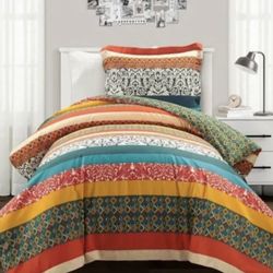 Boho Style Queen Size Duvet Bed Set New