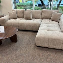 Beige Couch Sand Color Cream 😍  Sectional Sofa New 