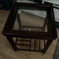 Two End Tables And Two Lamps