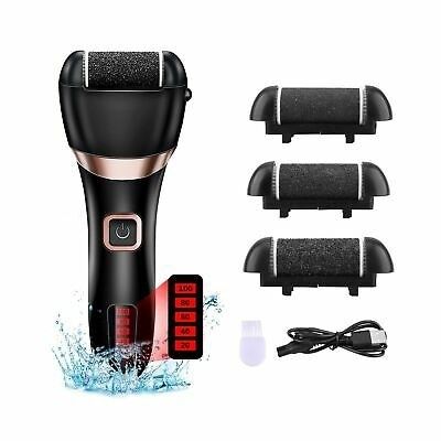 Electric Foot Callus Remover Kit Rechargeable callous removers 3 Grinding Heads Waterproof foot scrubber