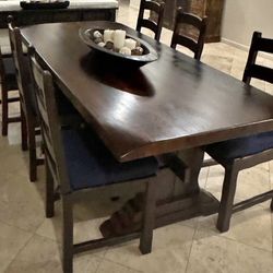 Teak Trestle Dining Table 