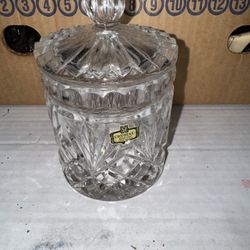 Vintage Zajecar Crystal Glass 24% Lead Yugoslavia Candy Dish