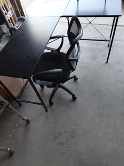 Computer desk and chair
